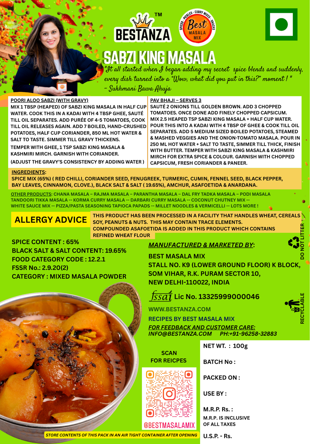 SABZI KING MASALA