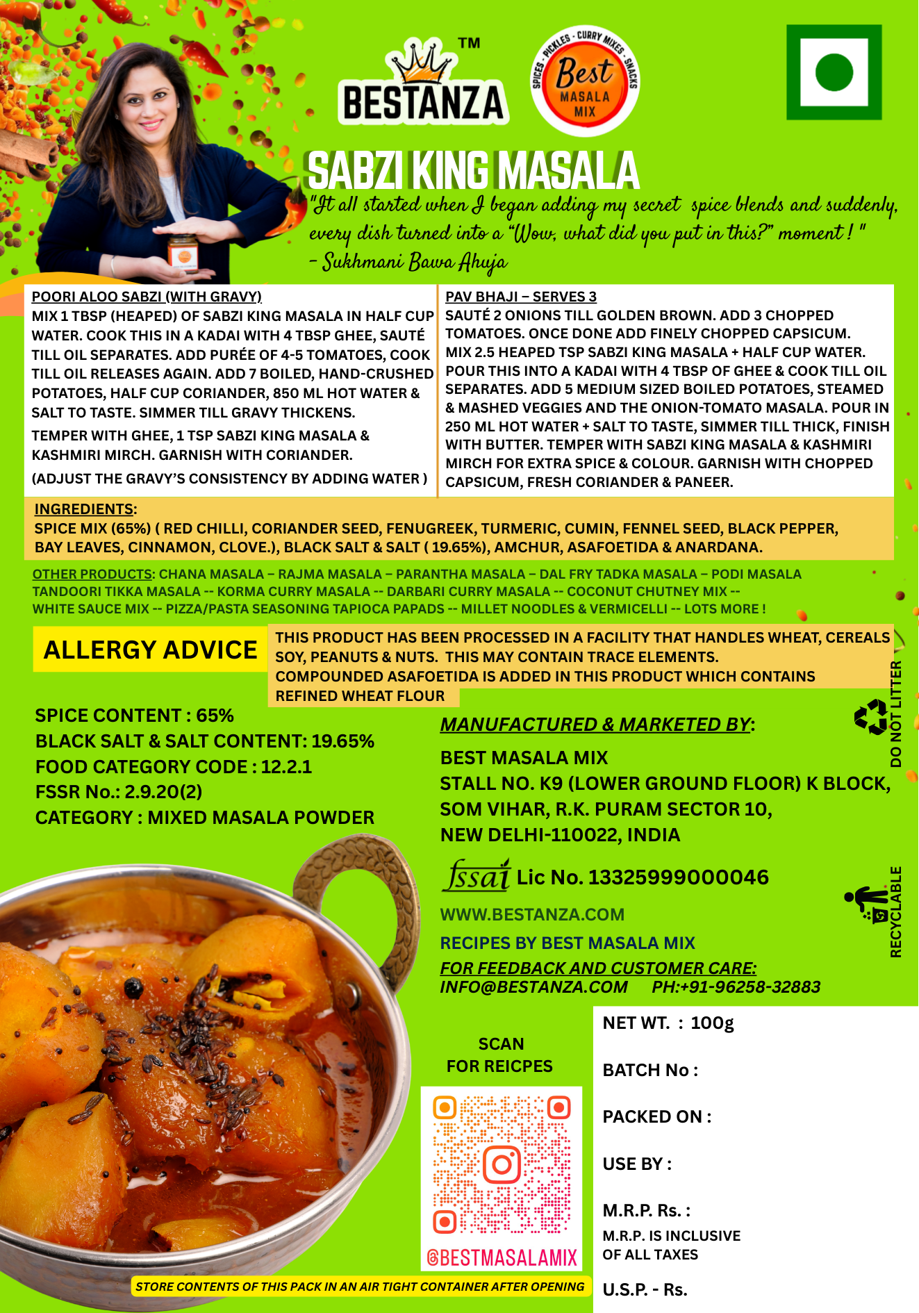 SABZI KING MASALA