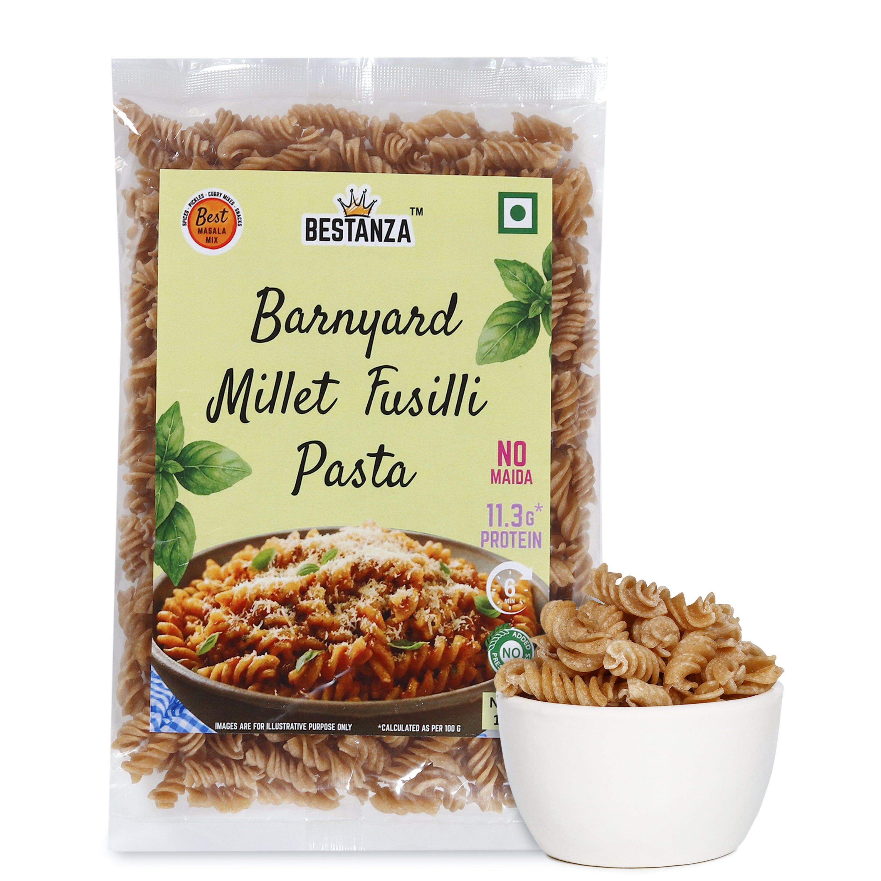 Barnyard Millet Fussili Pasta