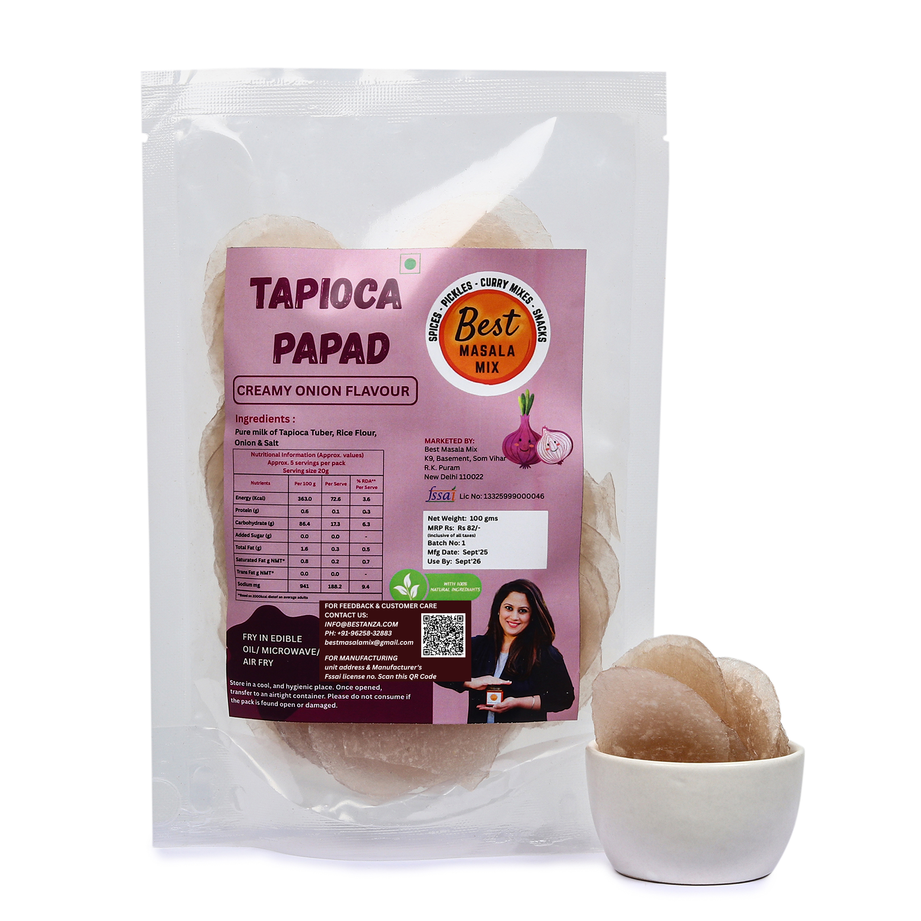 Creamy Onion Tapioca Papad