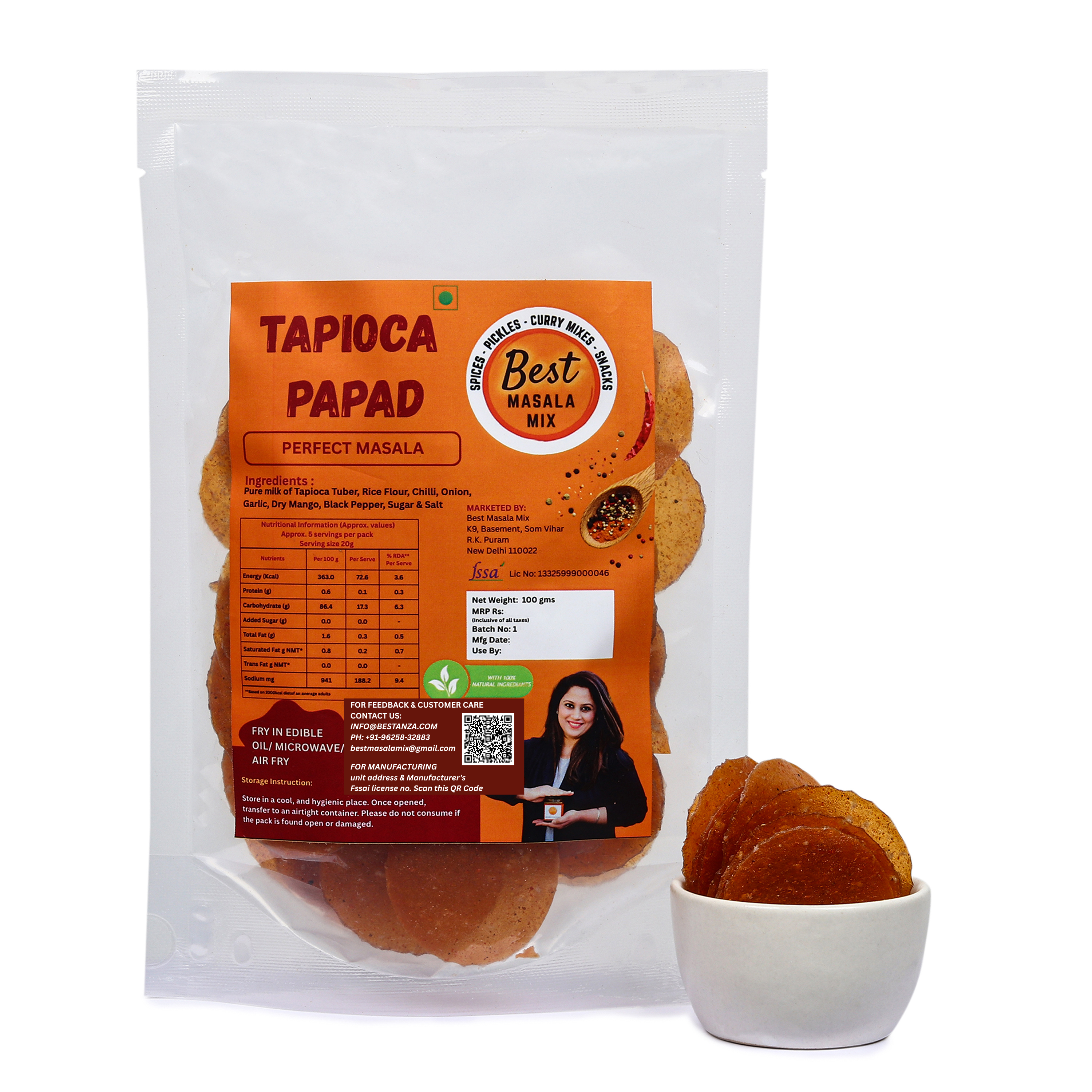Perfect Masala Tapioca Papad